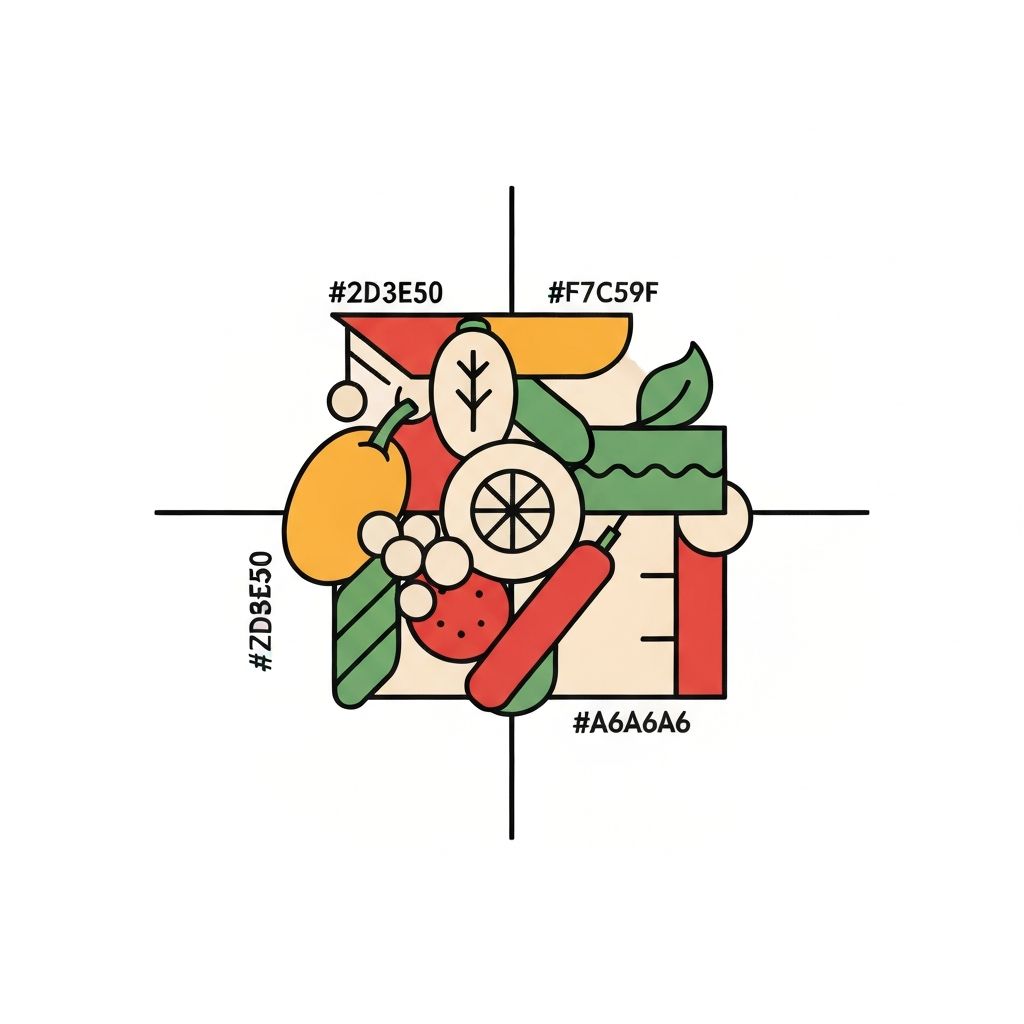 Abstract representation of balanced nutrition concepts